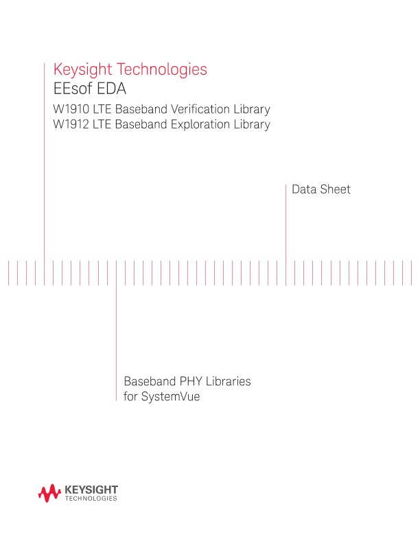 Keysight EEsof EDA W1910/W1912 LTE Baseband Verification/Exploration Libraries
