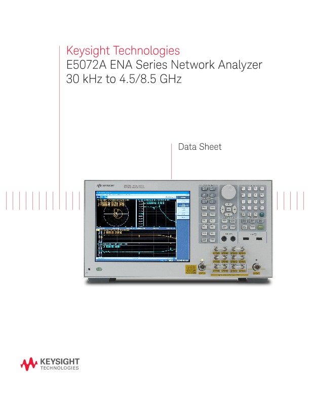 E5072A ENA Series Network Analyzer 30 kHz to 4.5 /8.5 GHz  