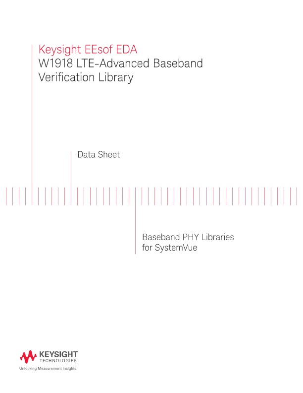 W1918 LTE-Advanced Baseband Verification Library 