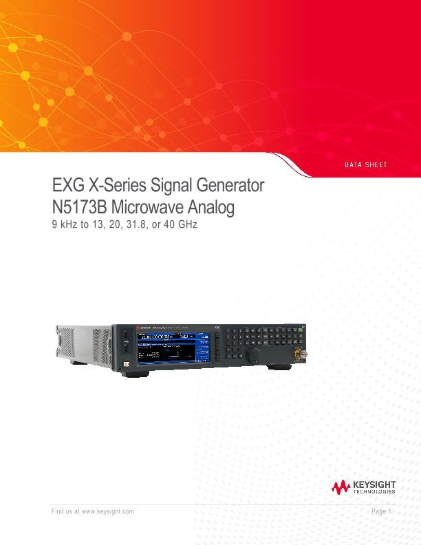 EXG X-Series Signal Generator N5173B Microwave Analog
