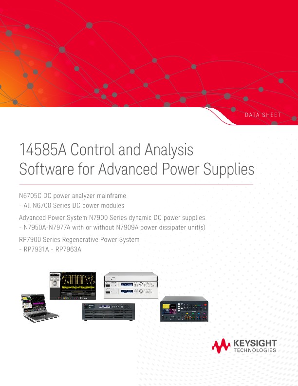 14585A Control and Analysis Software for Advanced Power Supplies 