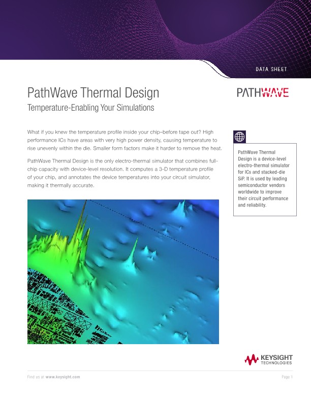 PathWave Thermal Design Temperature-Enabling Your Simulations