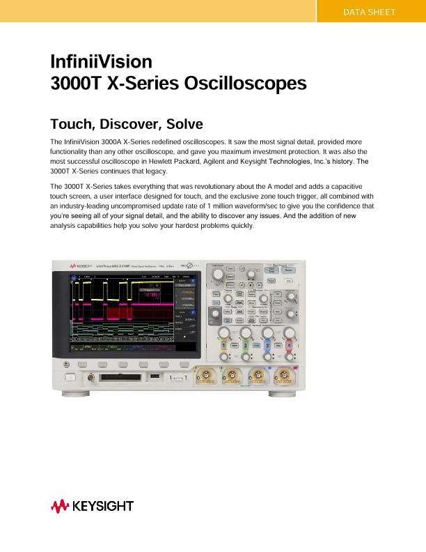 InﬁniiVision 3000T X-Series Oscilloscopes