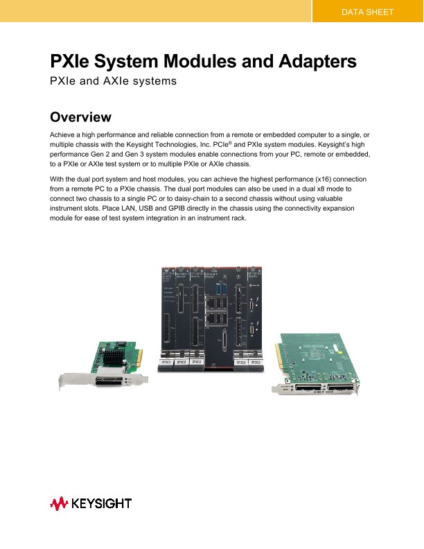 Interface Modules and Adapters for PXI and AXIe Systems
