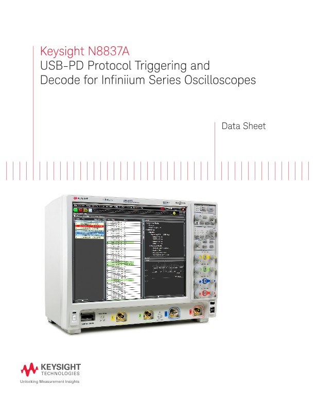 N8837A USB-PD Protocol Triggering and Decode for Infiniium Series Oscilloscopes