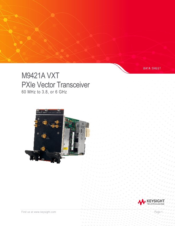 M9421A VXT PXIe Vector Transceiver
