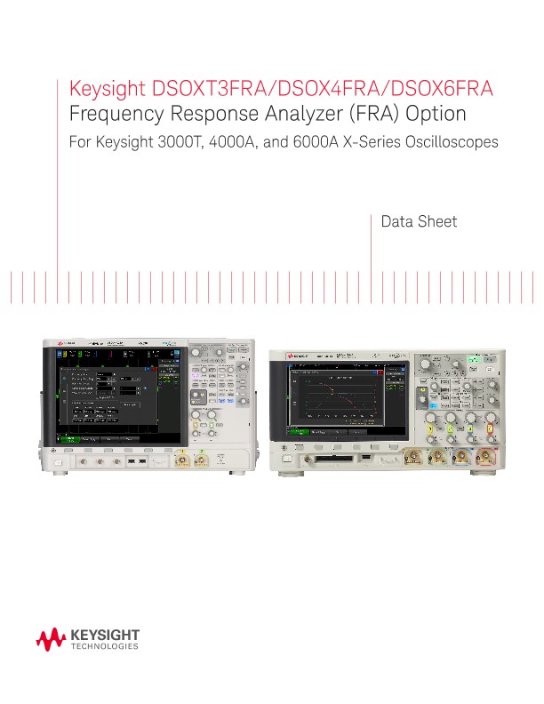 DSOXT3FRA/DSOX4FRA/DSOX6FRA Frequency Response Analyzer (FRA) Option