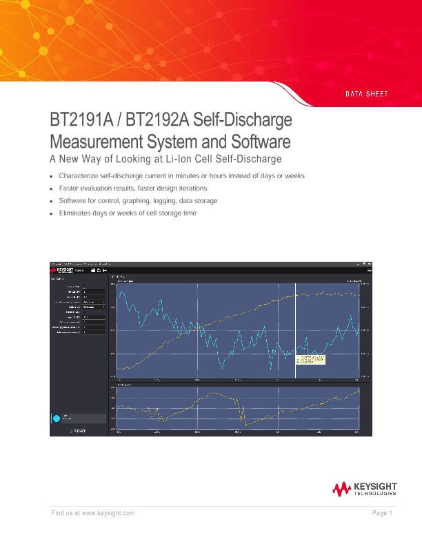 BT2191A / BT2192A Self-Discharge Measurement System and Software
