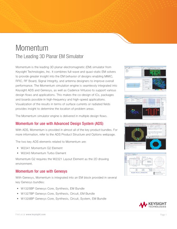 Momentum – The Leading 3D Planar EM Simulator