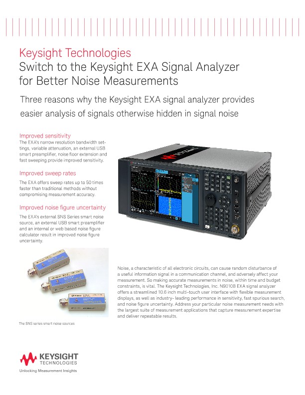 Switch to the Keysight EXA Signal Analyzer for Better Noise Measurements - Migration Guide