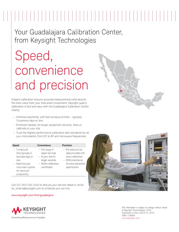 Your Guadalajara Calibration Center, from Keysight Technologies 