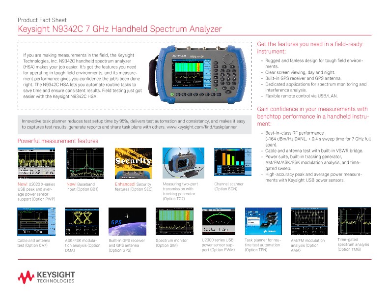 N9342C 7 GHz Handheld Spectrum Analyzer 