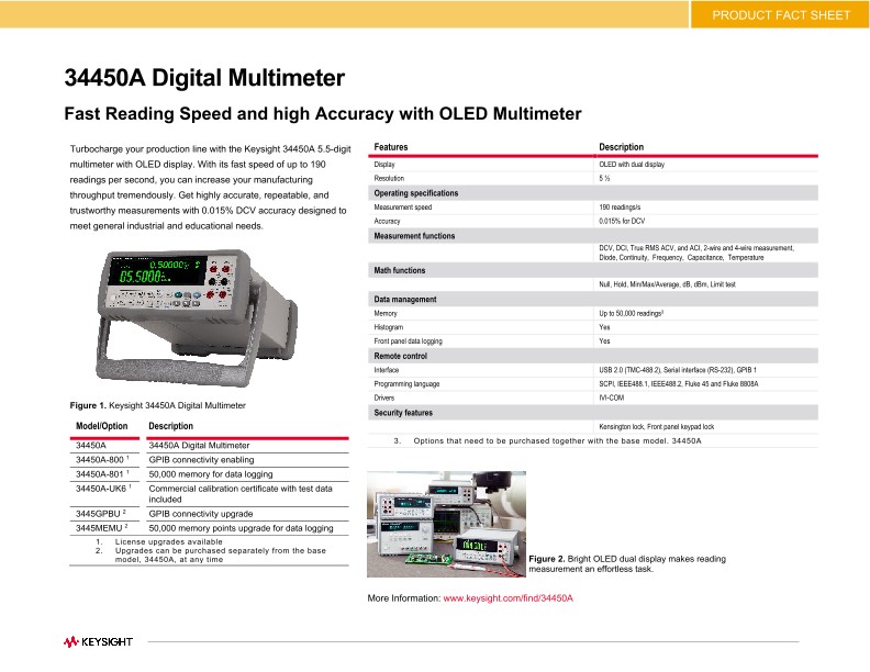 34450A Digital Multimeter