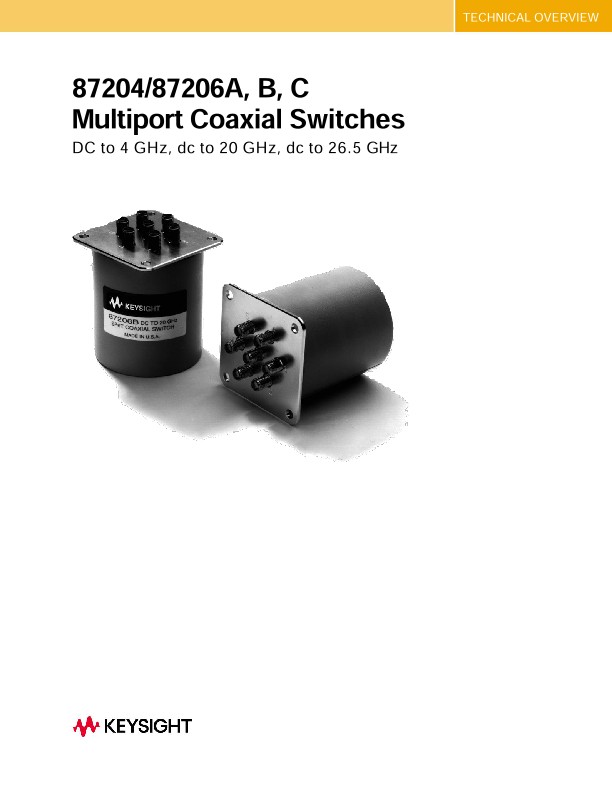 87204/87206A, B, C Multiport Coaxial Switches