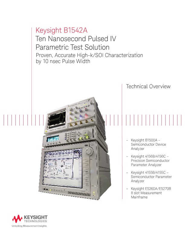 B1542A Ten Nanosecond Pulsed IV Parametric Test Solution 