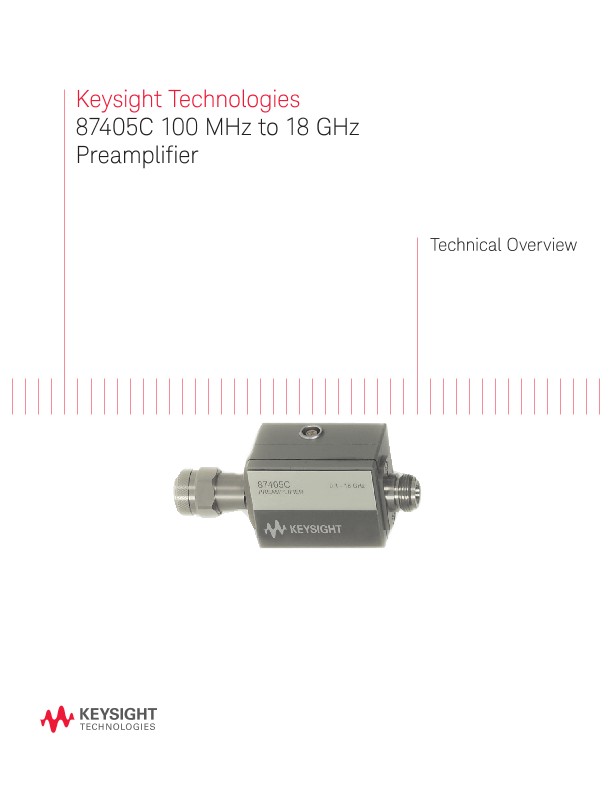 87405C 100 MHz to 18 GHz Preamplifier