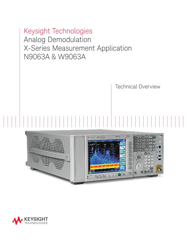Analog Demodulation X-Series Measurement Application N9063A & W9063A 