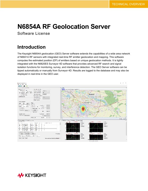 N6854A RF Geolocation Server Software License