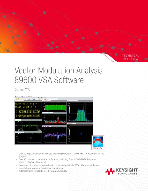 Vector Modulation Analysis 89600 VSA Software Option AYA