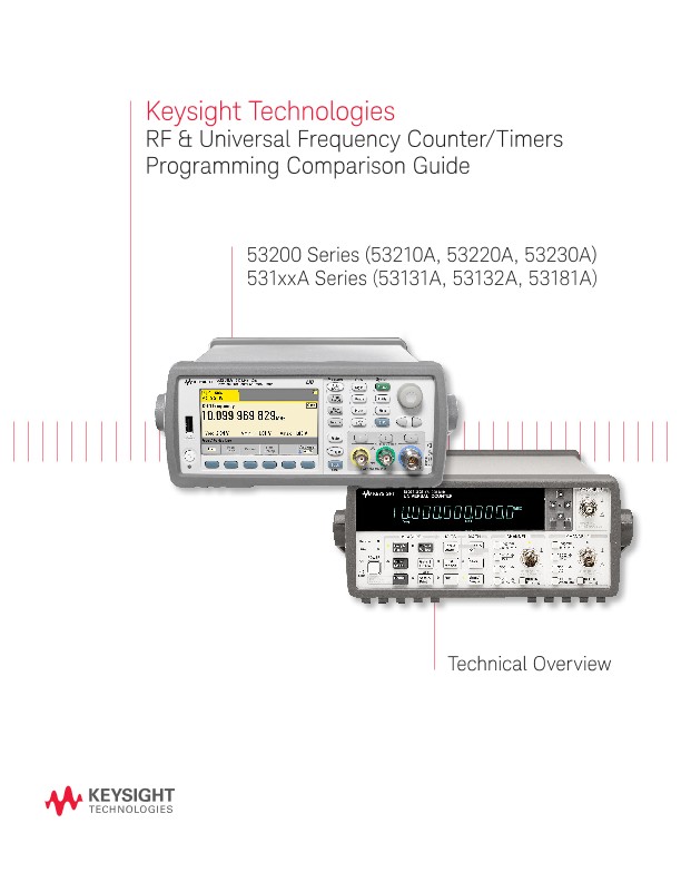 RF & Universal Frequency Counter/Timers Programming Comparison Guide 