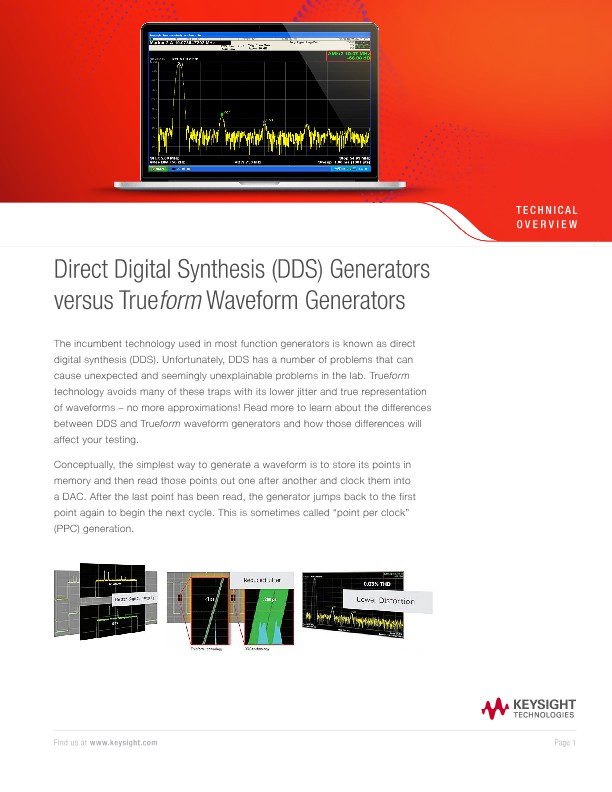 Direct Digital Synthesis (DDS) Generators versus Trueform Waveform Generators