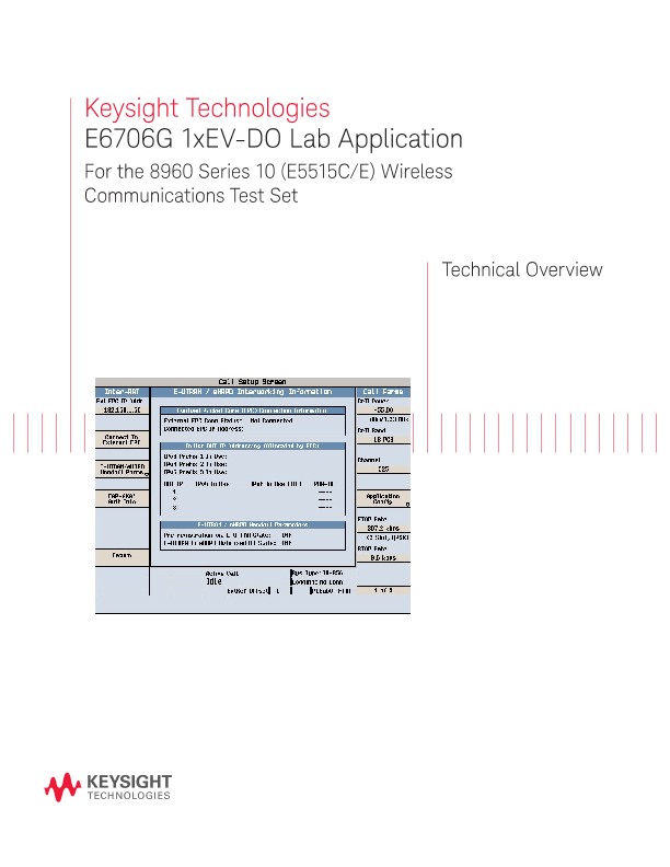 E6706G 1xEV-DO Lab Application