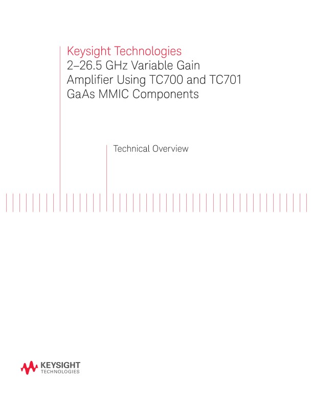 2–26.5 GHz Variable Gain Amplifier Using TC700 and TC701 GaAs MMIC Components