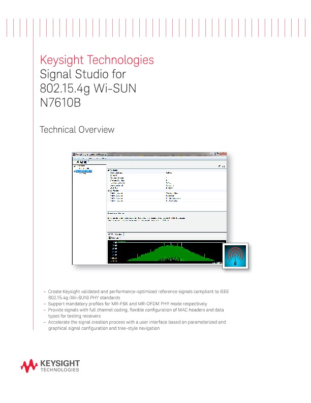 N7610B Signal Studio for IEEE 802.15.4g Wi-SUN