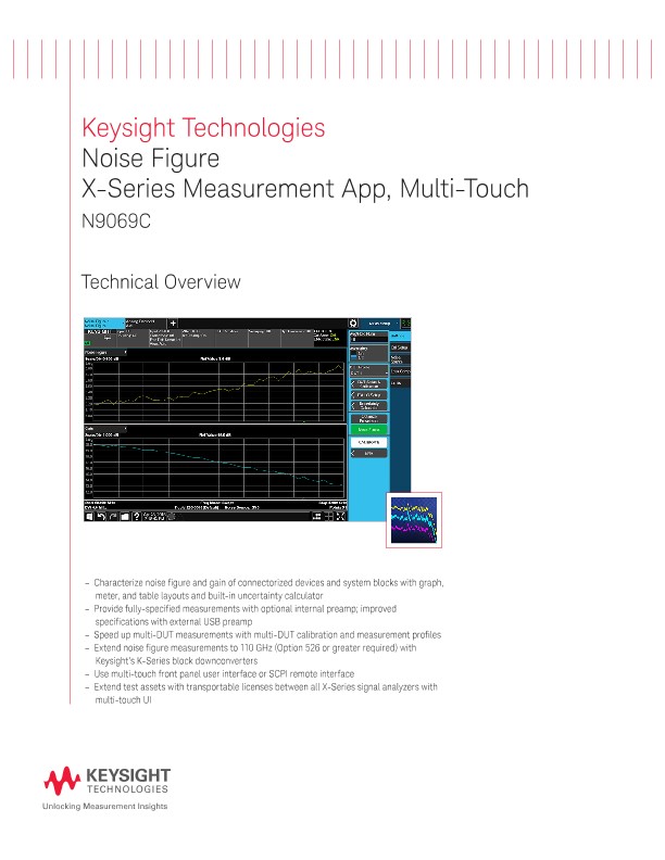 N9069C Noise Figure X-Series Measurement App, Multi-Touch