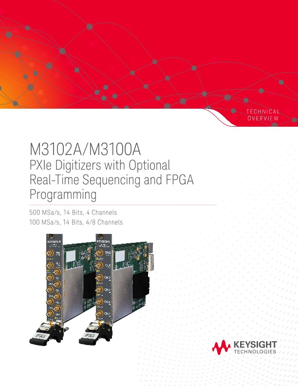M3102A/M3100A PXIe Digitizers with Optional Real-Time Sequencing and FPGA Programming