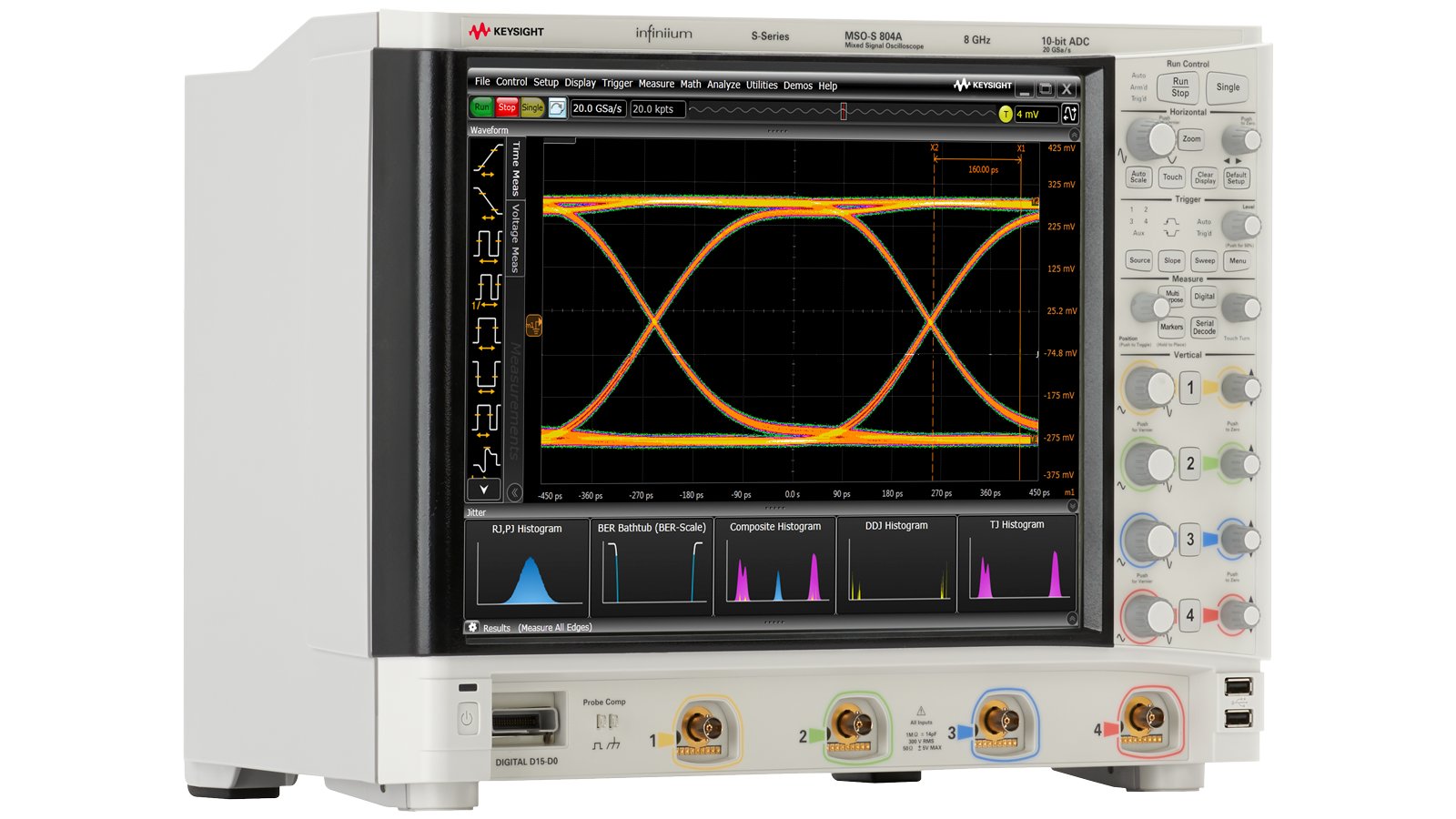 Angled view of Infiniium S-Series Real-Time Oscilloscope