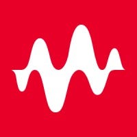 A red and white logo Description automatically generated
