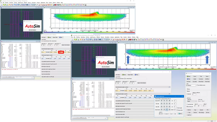 Two images of the Automatic Simulation feature