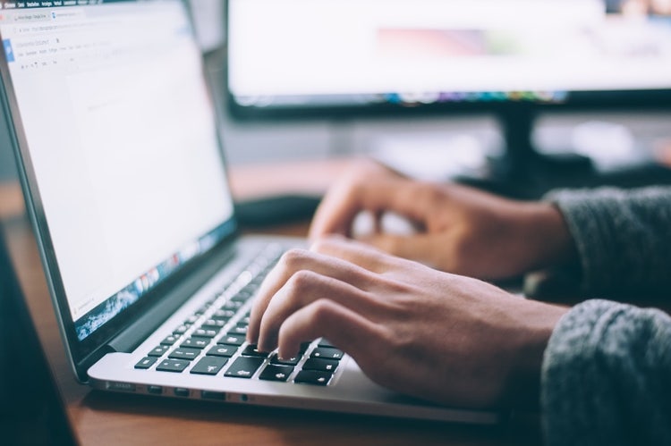 Person working at their laptop