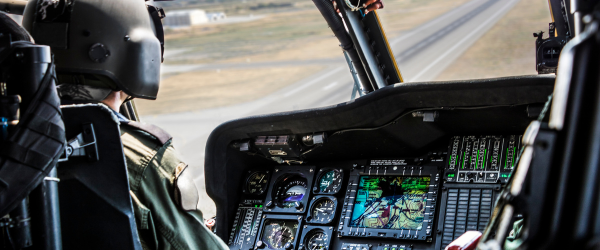 Military Helicopter Pilot Control Panel - email hero