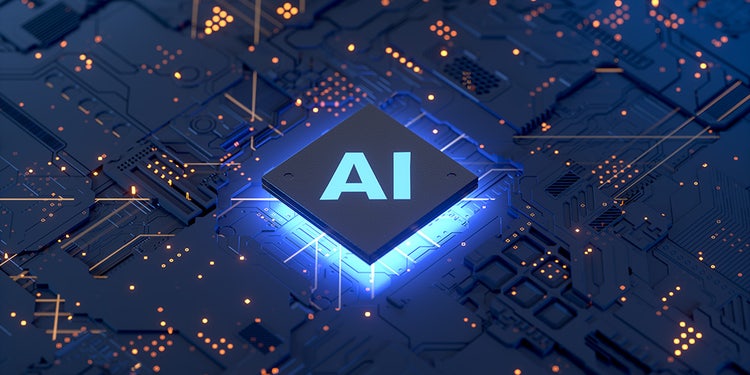 A 3D rendering of artificial intelligence concept