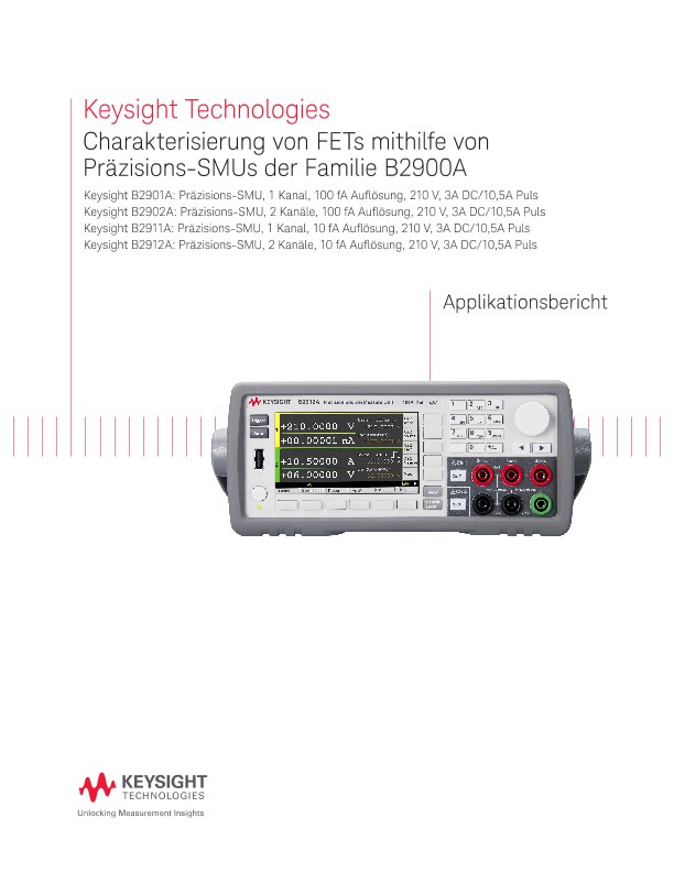 FET Characterization Using the B2900A Series of SMUs 