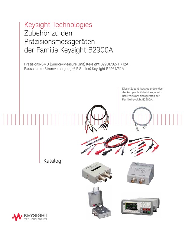 Accessories for the Keysight B2900A Series of Precision Instruments