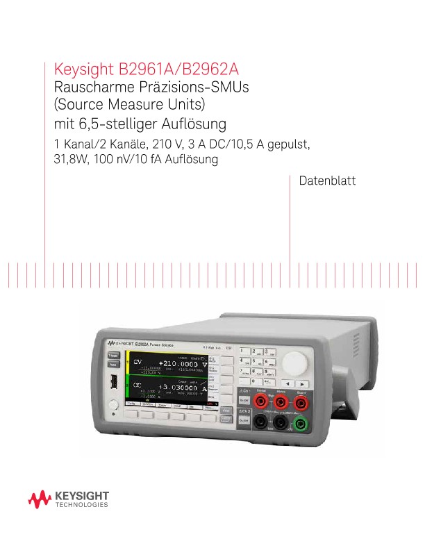 B2961/62A 6.5 Digit Low Noise Power Source 