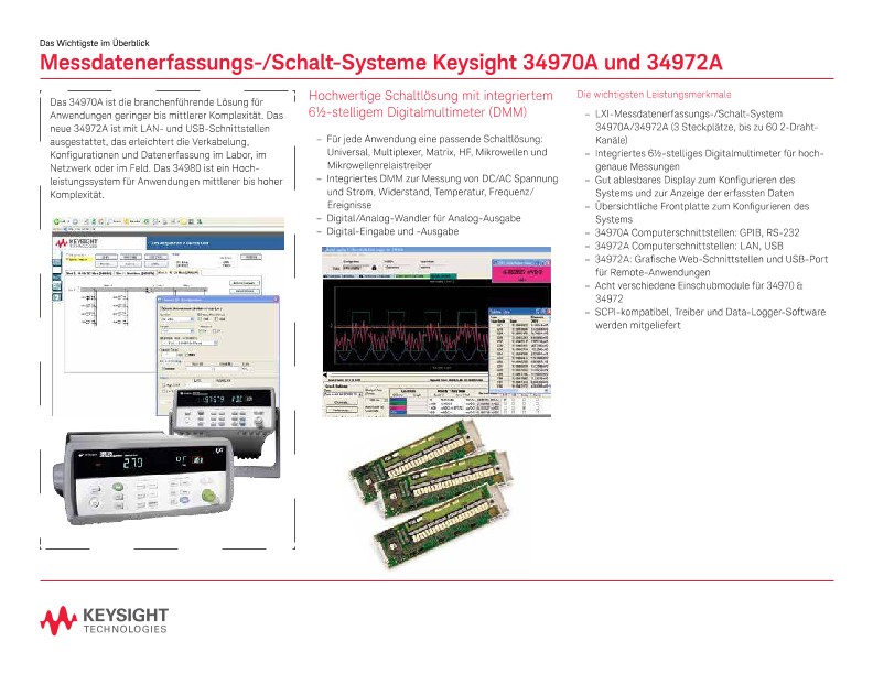 34970A & 34972A Data Acquisition and Switching 
