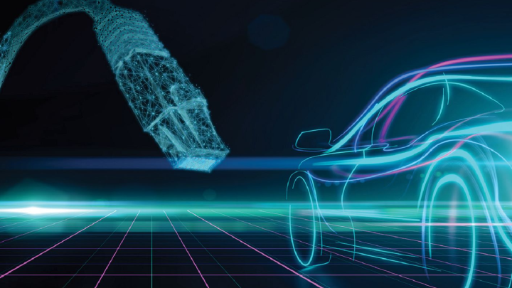 Netzgrafik im Fahrzeug