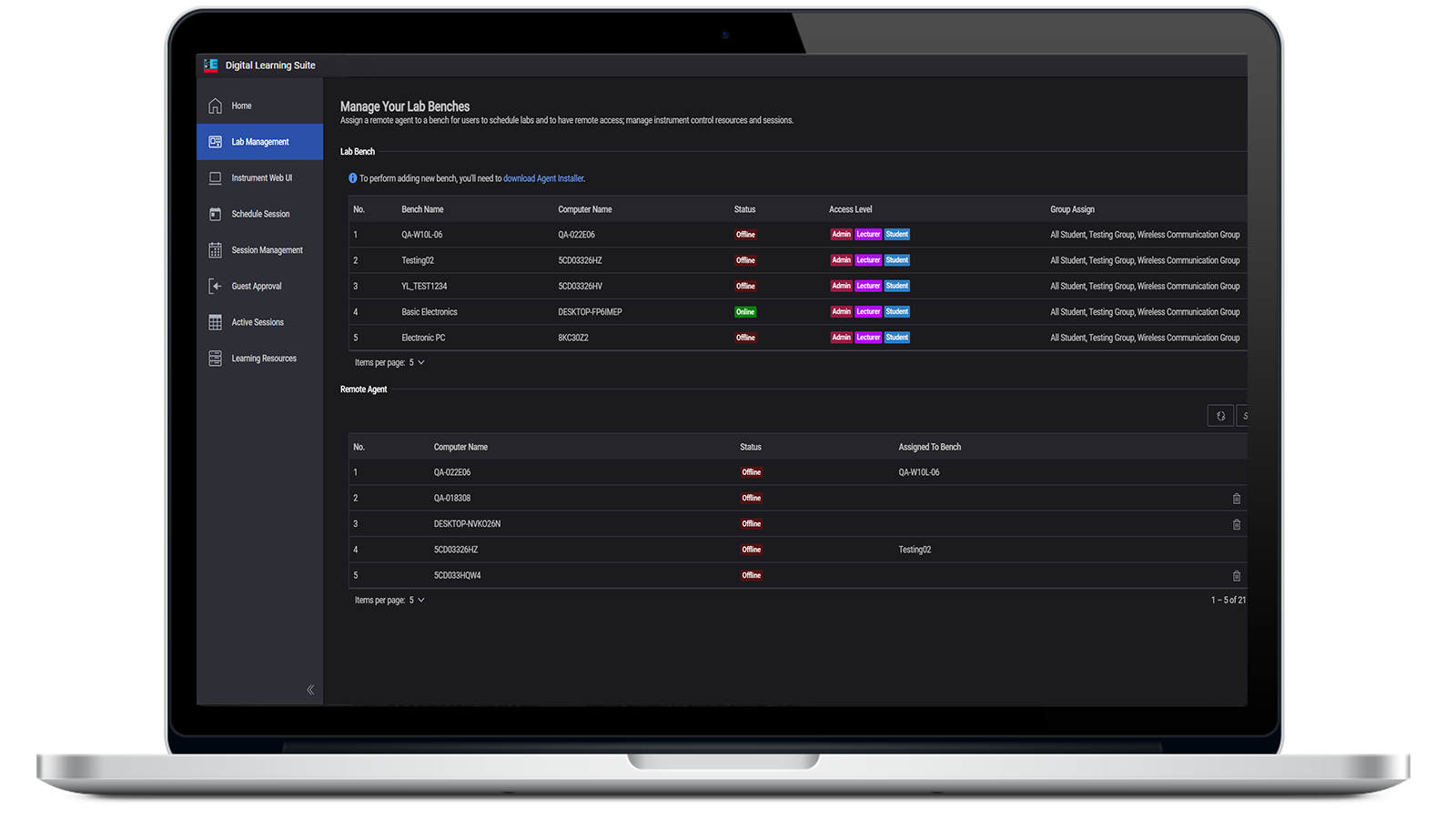 University web based lab solution