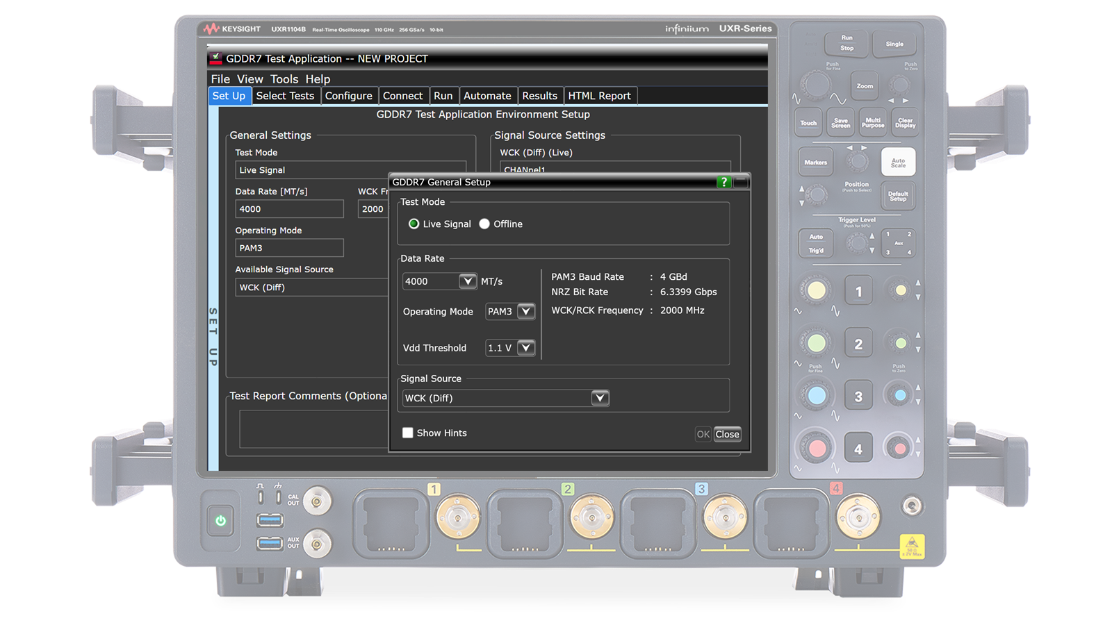 GDDR7 Transmitter Compliance Test Software