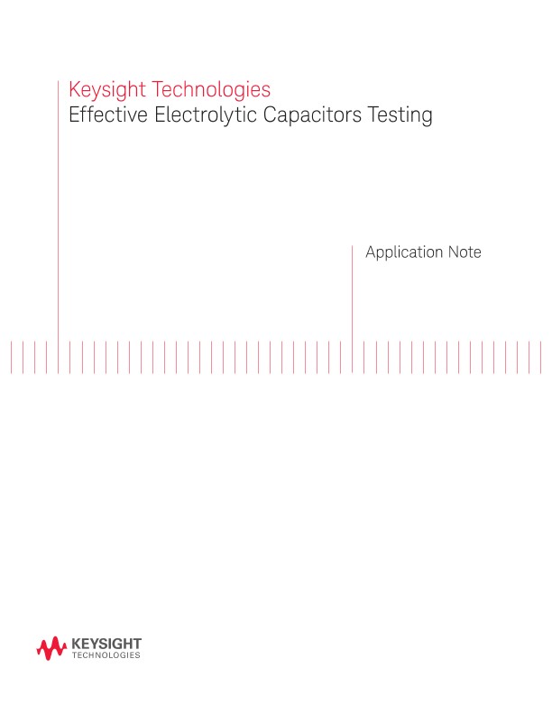 Effective Electrolytic Capacitors Testing with LCR Meters