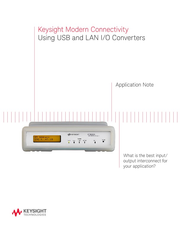 Using USB and LAN I/O Converters