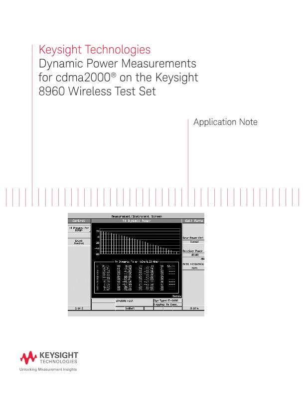 Dynamic Power Measurements for cdma2000®