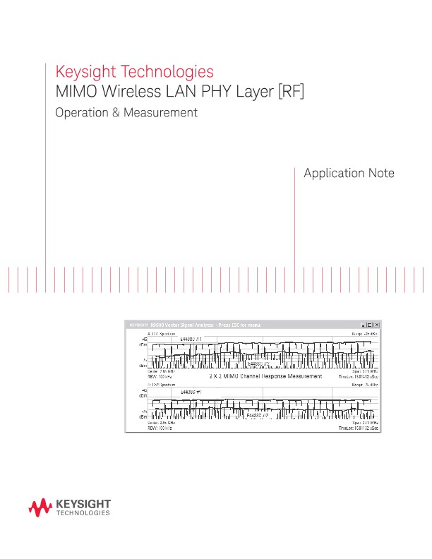 MIMO Wireless LAN PHY Layer Operation and Measurement