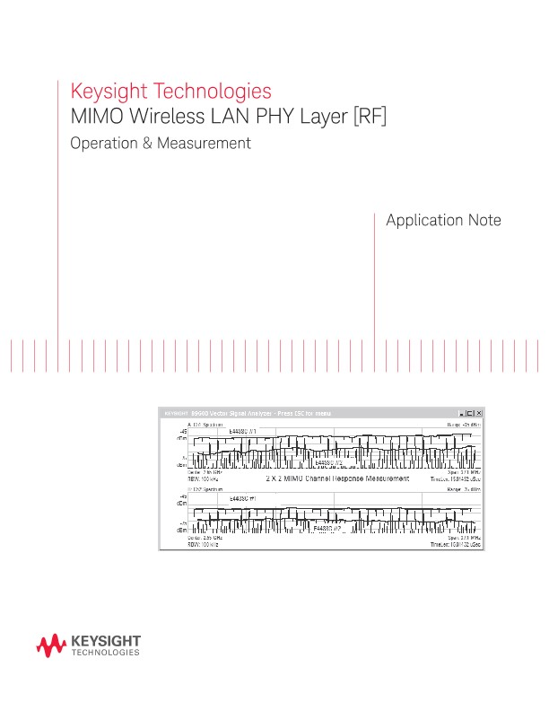 MIMO Wireless LAN PHY Layer Operation and Measurement