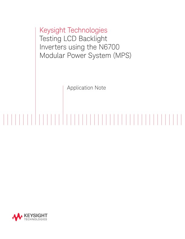 Test LCD Backlight Inventers Using Modular Power System (MPS)