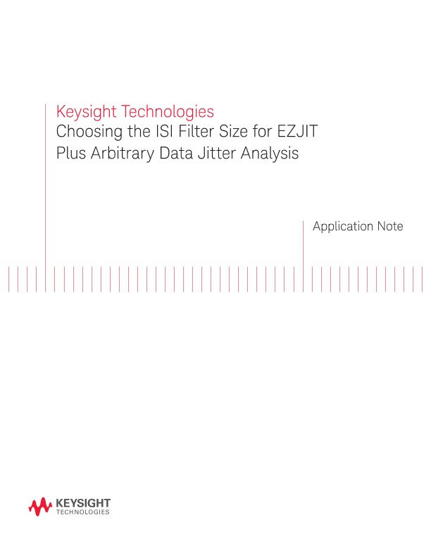 Choosing the ISI Filter Size for EZJIT Plus Jitter Analysis